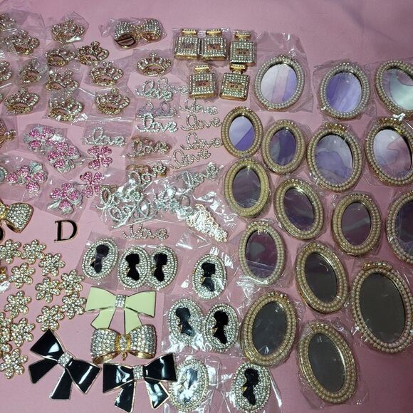 Large Lot Art Deco Enamel Rhinestone Metal Bling Cabochon Pin Brooches Designer - Picture 14 of 16